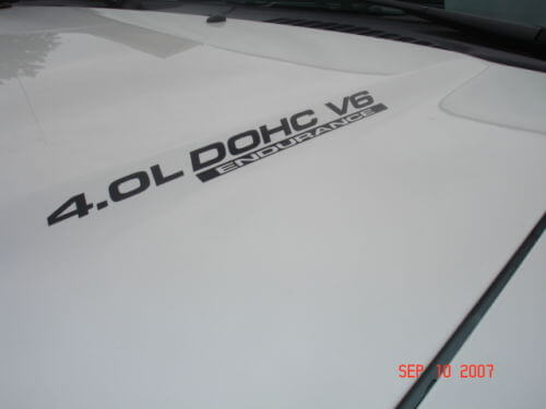 4.0L DOHC V6 Endurance Hauben Vinylaufkleber für Nissan Titan