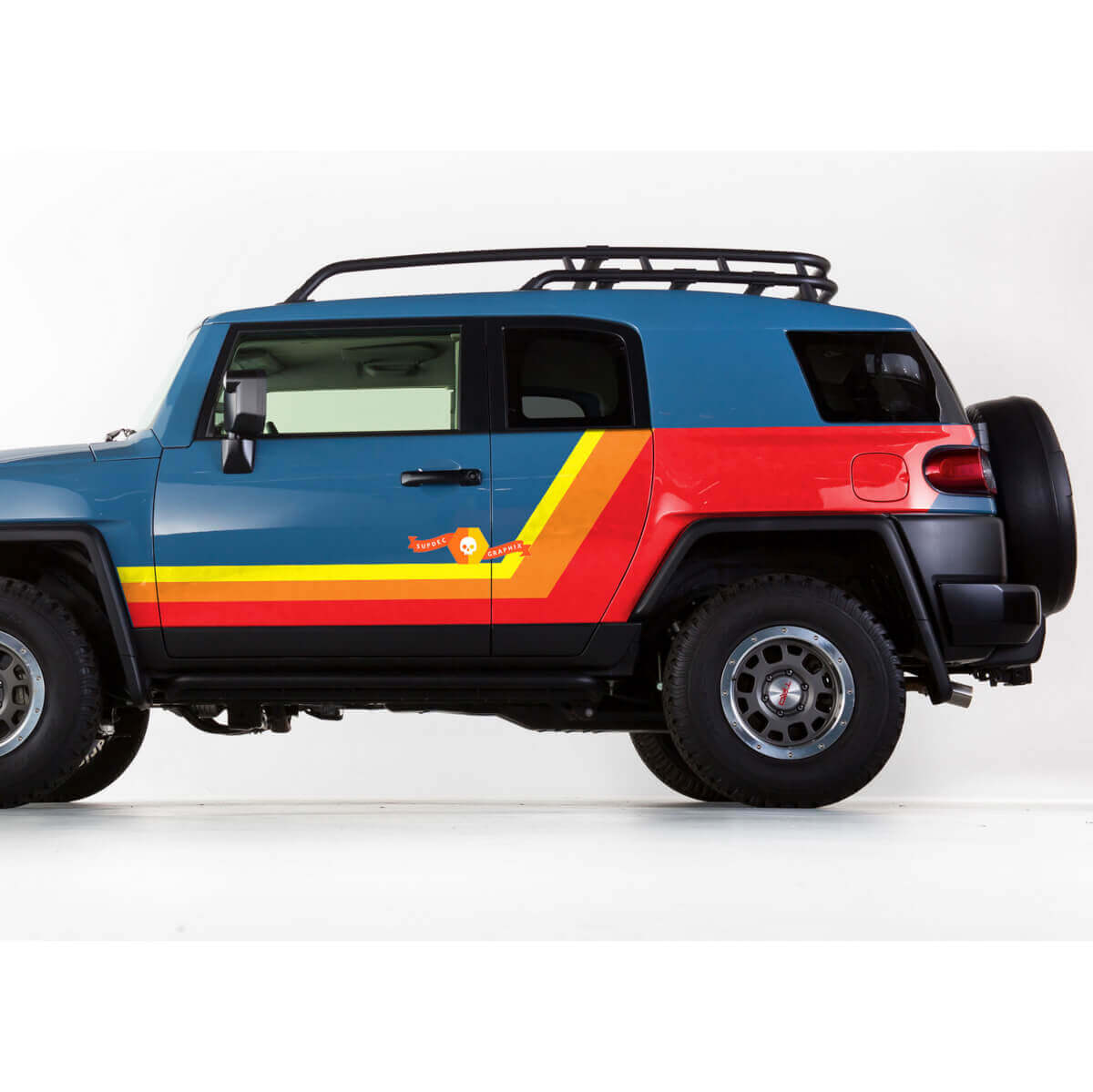 Vintage-Stil Seiten-Türstreifen Vinyl-Aufkleber Paar für Toyota FJ Cruiser