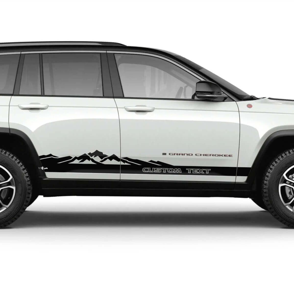 Individuelles Vinyl-Aufkleber-Set für Seitenstreifen am Berg für Jeep Grand Cherokee