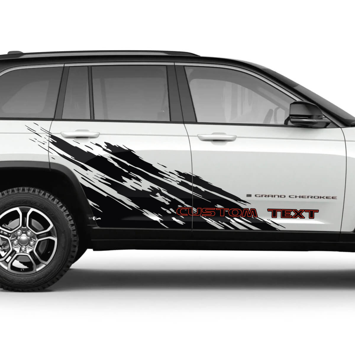 Jeep Grand Cherokee Trackhawk Mud Splash Grunge Stripes Kit Vinyl Aufkleber Grafik 2 Farben
