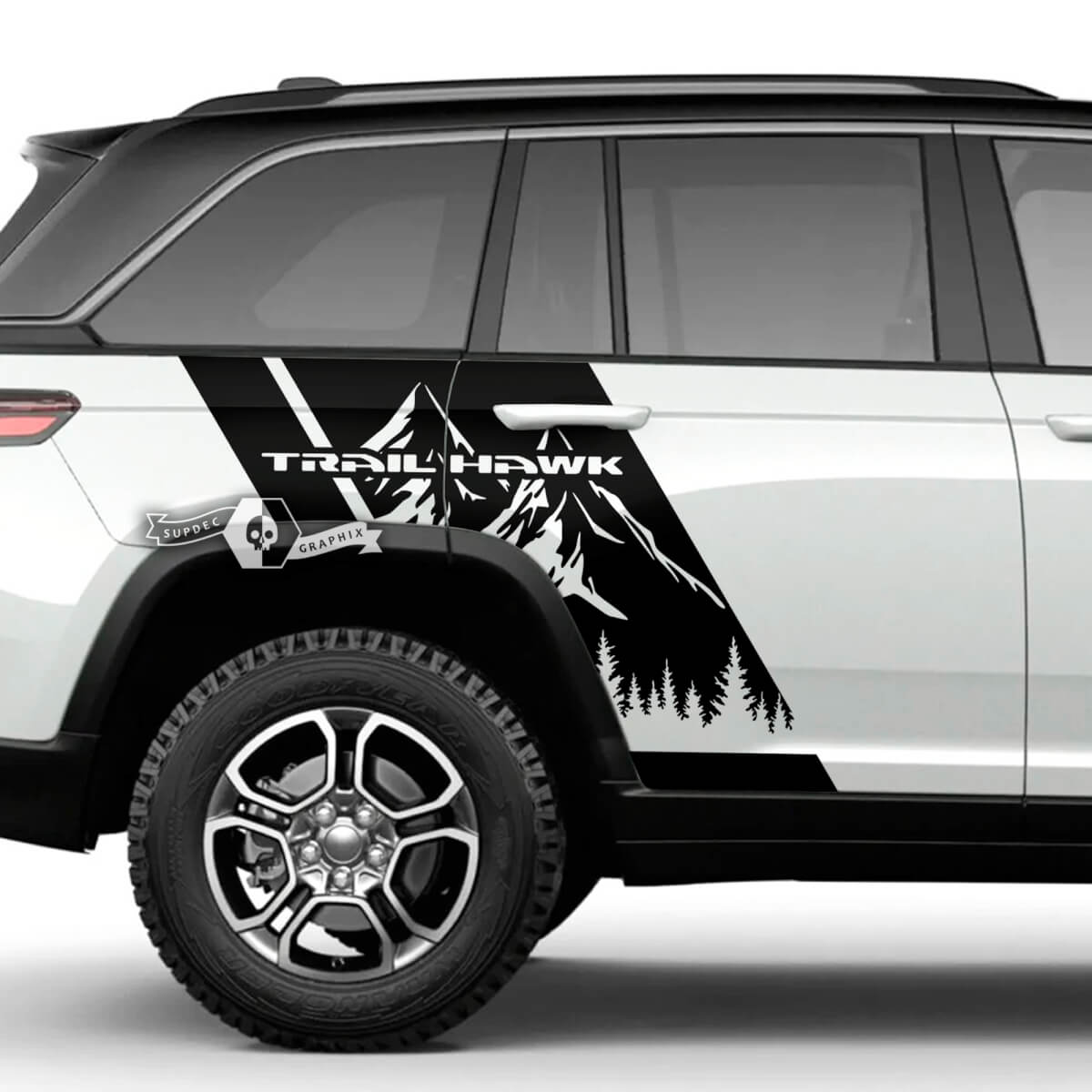Jeep Grand Cherokee Trackhawk Bed Fender Forest Mountain Kit Vinyl Aufkleber Aufkleber Grafik
