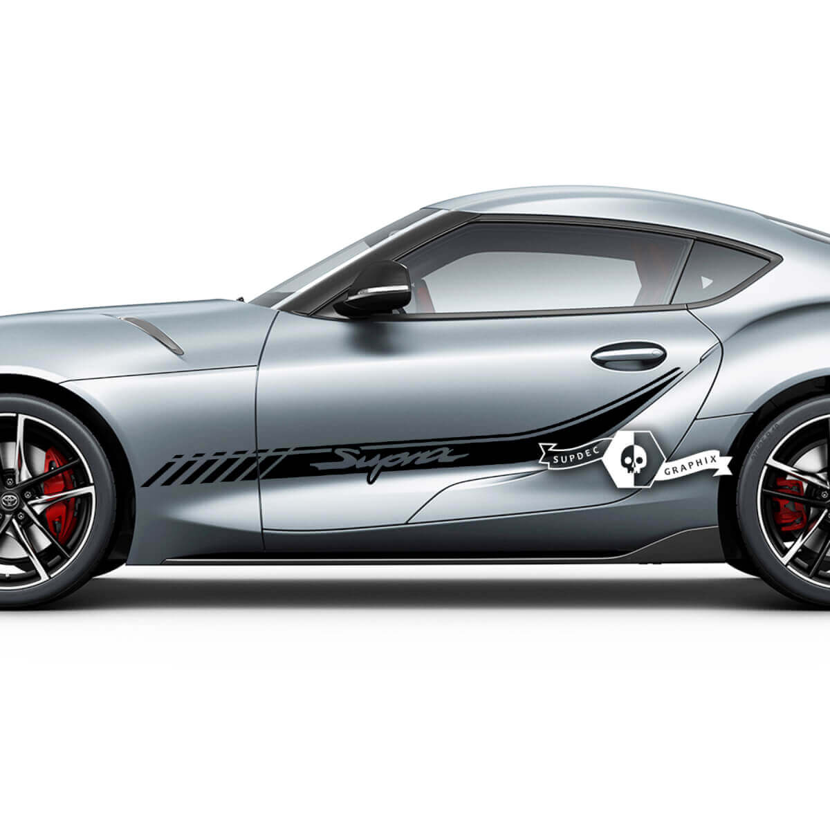 Paar Toyota Supra MKV A90 A91 Türstreifen Seitengrafikaufkleber Aufkleber
