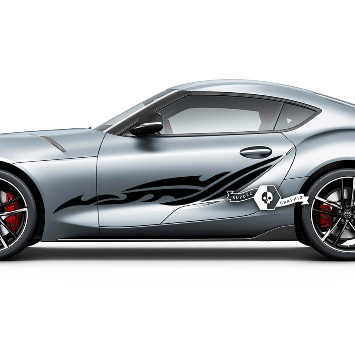 Paar Toyota Supra MKV A90 A91 Türstreifen Seitengrafikaufkleber Aufkleber
