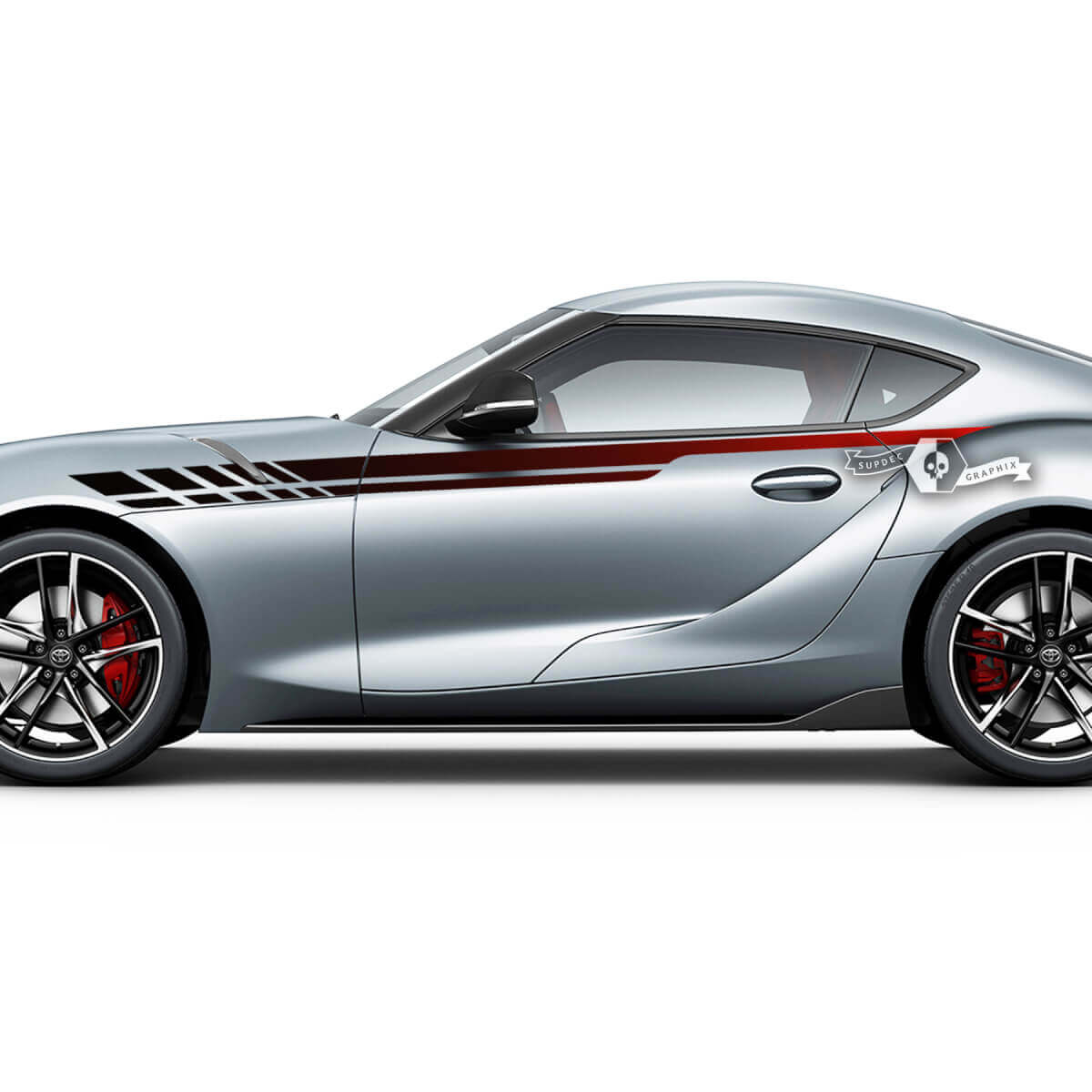 Paar Toyota Supra MKV A90 A91 Door UP Gradient Stripe Side Graphics Aufkleber Aufkleber
