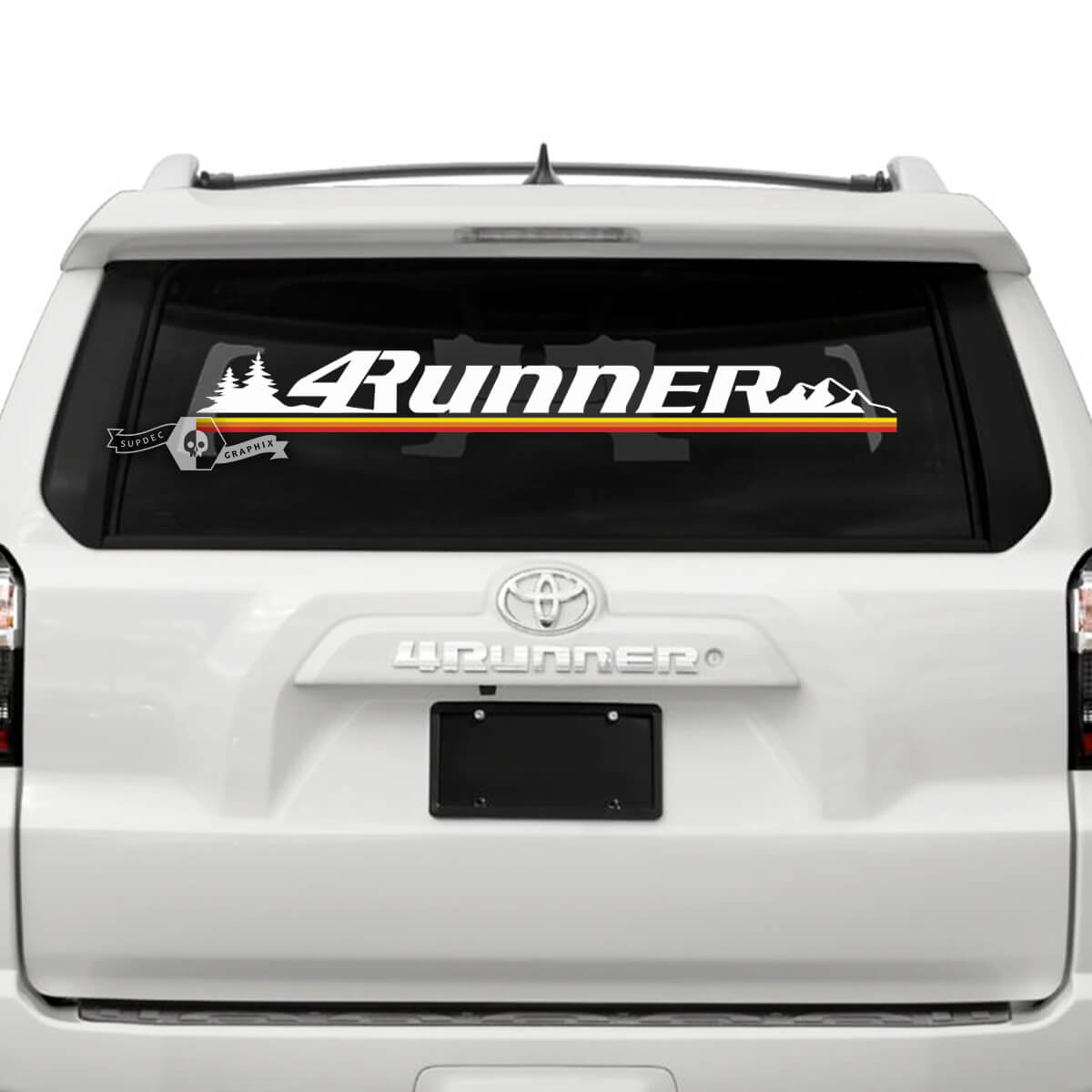 4Runner 2023 Windschutzscheibe Mountain SunSet Vinyl Logo Aufkleber Aufkleber für Toyota 4Runner TRD
