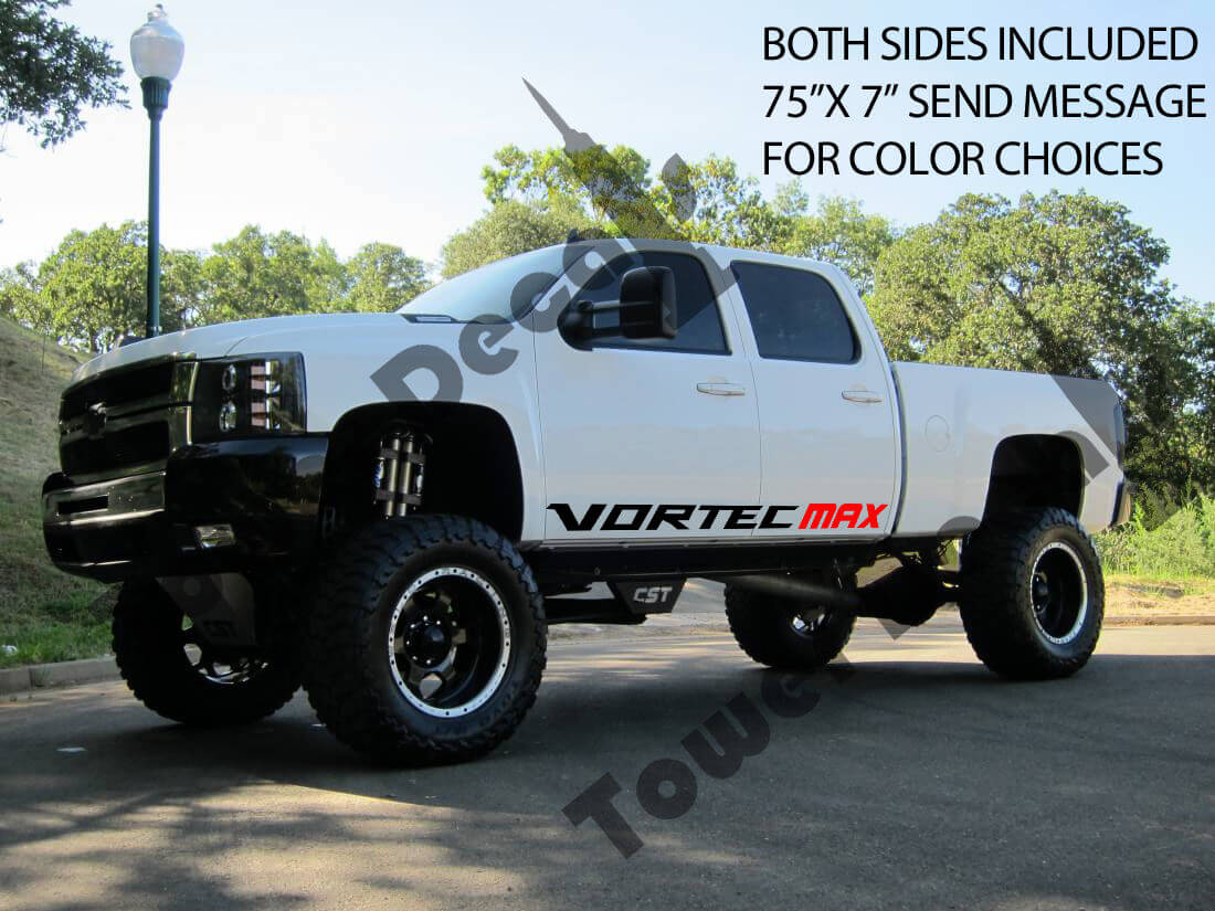 Vortec Max Vinyl-Aufkleber-Set für die Seitentür von Chevy Silverado GMC Sierra