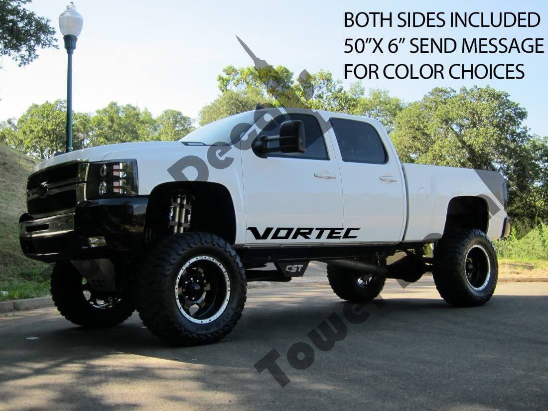 Vortec Türseiten Vinyl-Aufkleber Set für Chevy Silverado GMC Trucks