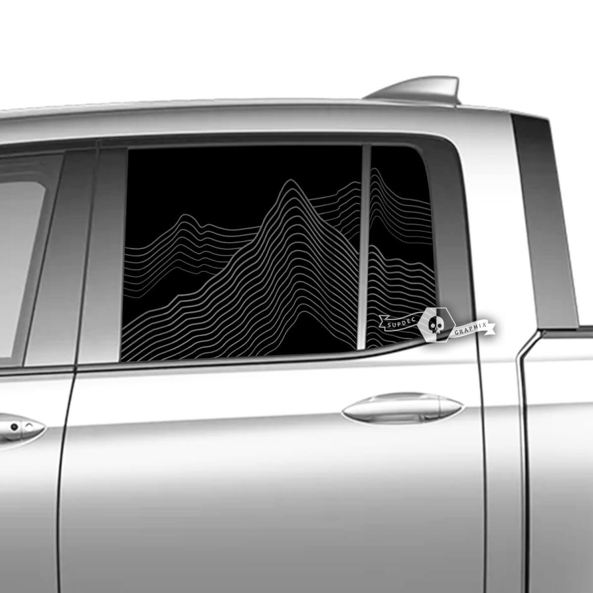 Paar Honda Ridgeline Mountains Vinyl Fenster Türen Aufkleber Aufkleber Grafiken
