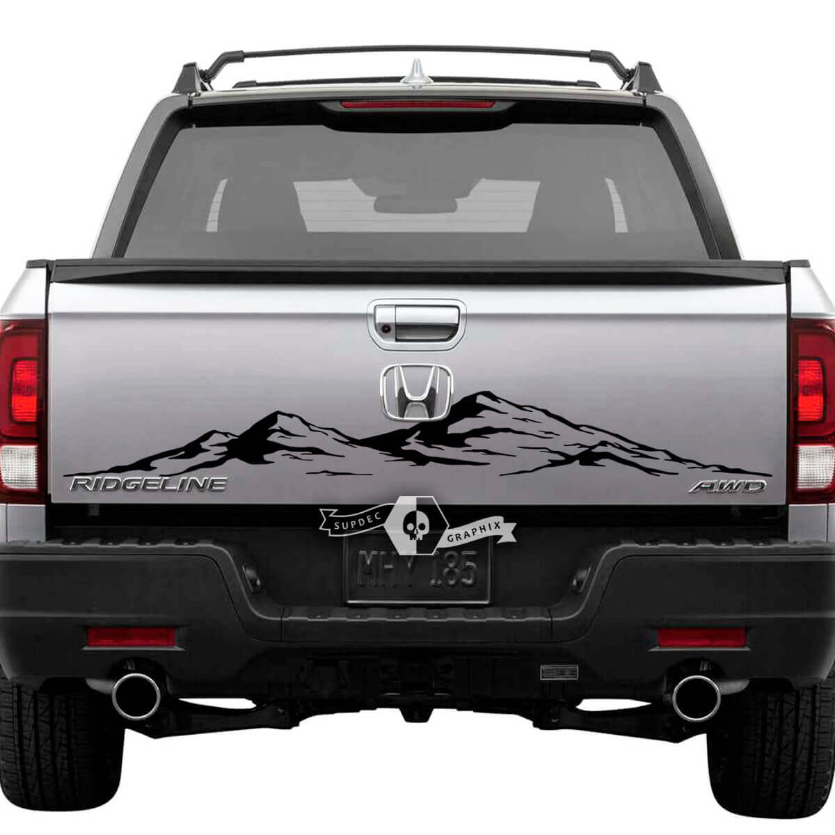 Hinten HONDA RIDGELINE Vinyl-Karosserieaufkleber, Grafik-Emblem-Logo
