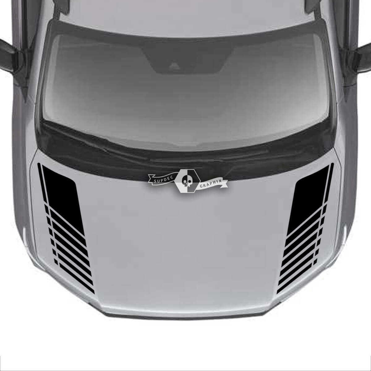 Motorhaube Honda Ridgeline Stripe Logo Trim Dual Vinyl Aufkleber Aufkleber Aufkleber Grafiken SupDec Design
