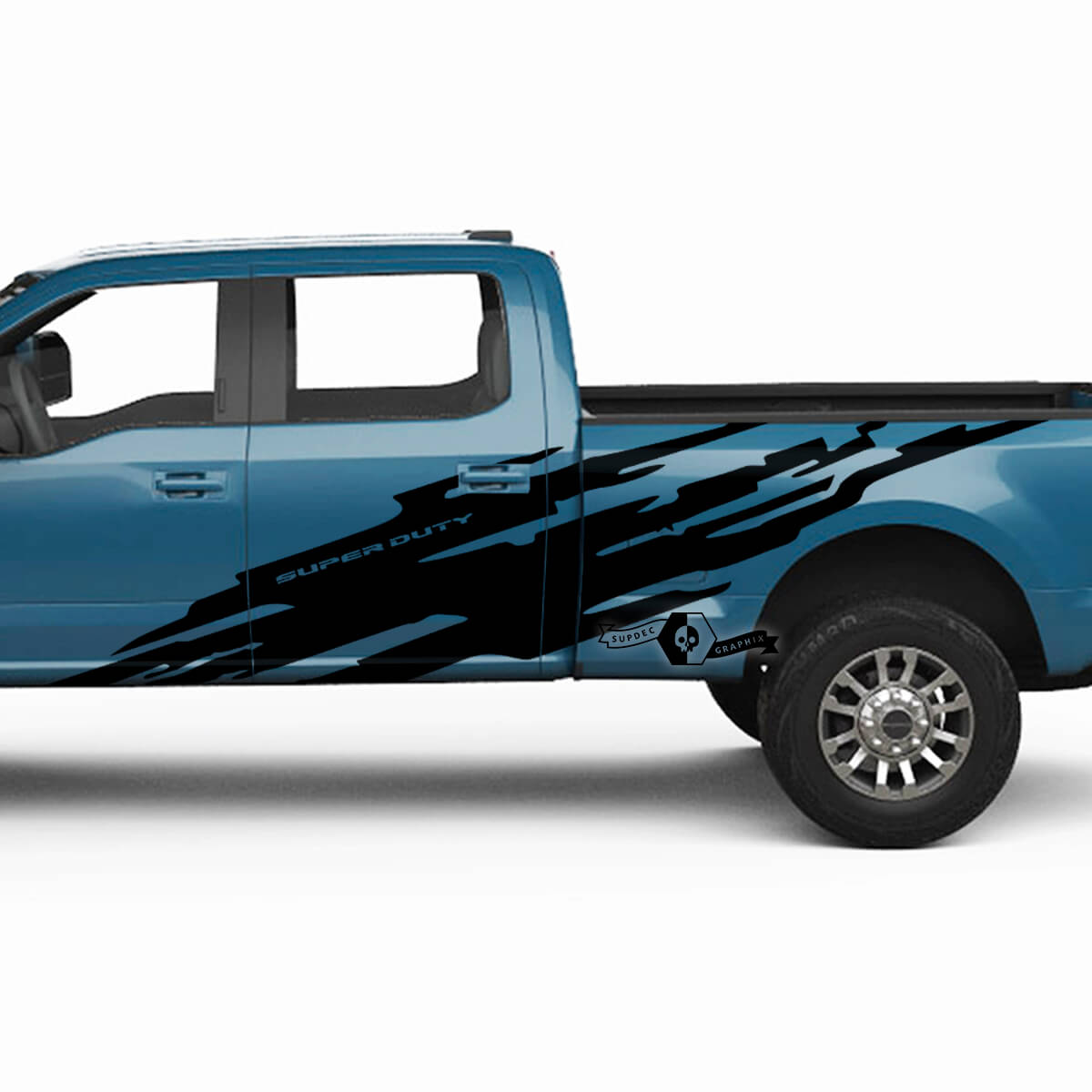 Paar Ford Super Duty 2023 Karosserietüren Bett Schlammspritzer Aufkleber Seitenaufkleber Grafik Vinyl
