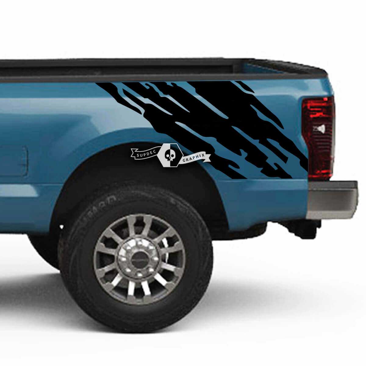 Paar Musclecar Super Duty 2023 Body Fender Bed Mud Splash Aufkleber Seitenaufkleber Grafik Vinyl
