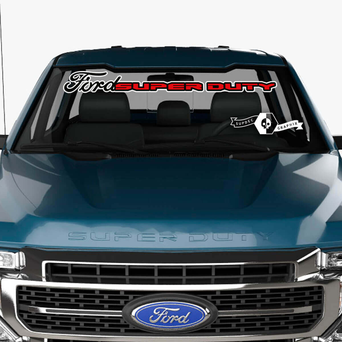 Windschutzscheibe Musclecar Super Duty 2023 Logo Aufkleber Aufkleber Grafik Vinyl 2 Farben

