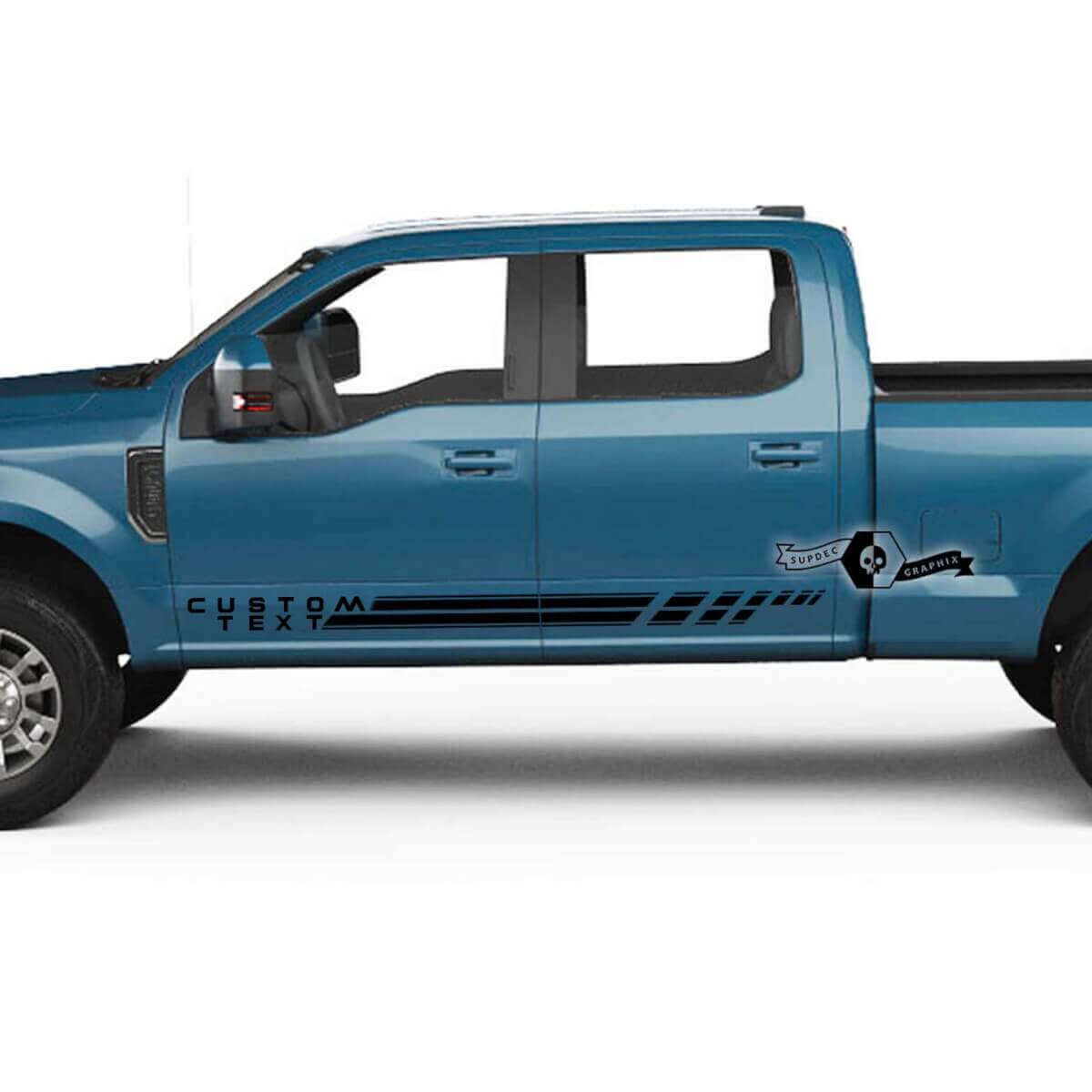 Schachbrett-Streifen Rocker Panel Vinylaufkleber für Musclecar Super Duty