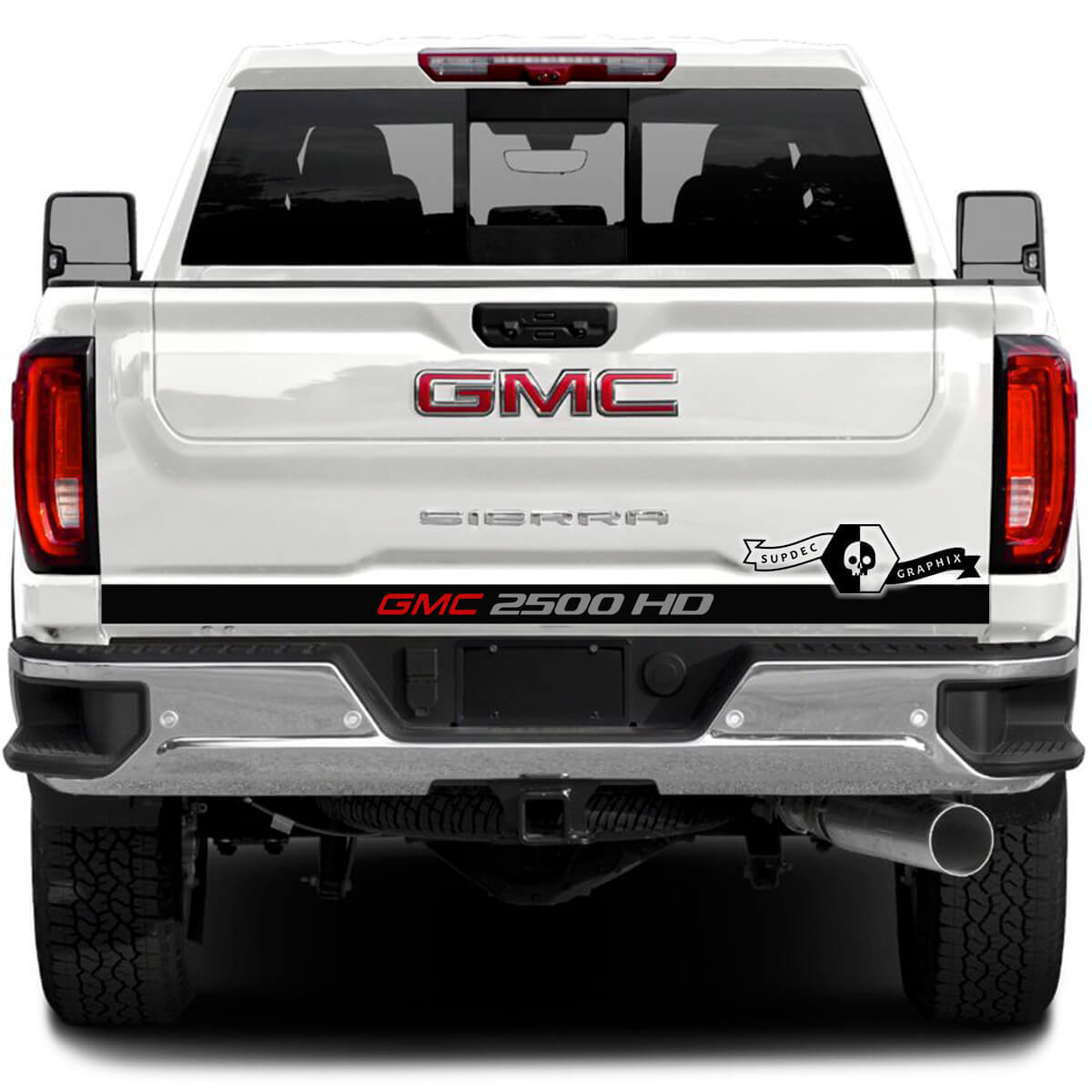 GMC Schriftzug Heckklappen-Streifen Vinyl-Aufkleber für GMC Sierra 2500HD 2022-23