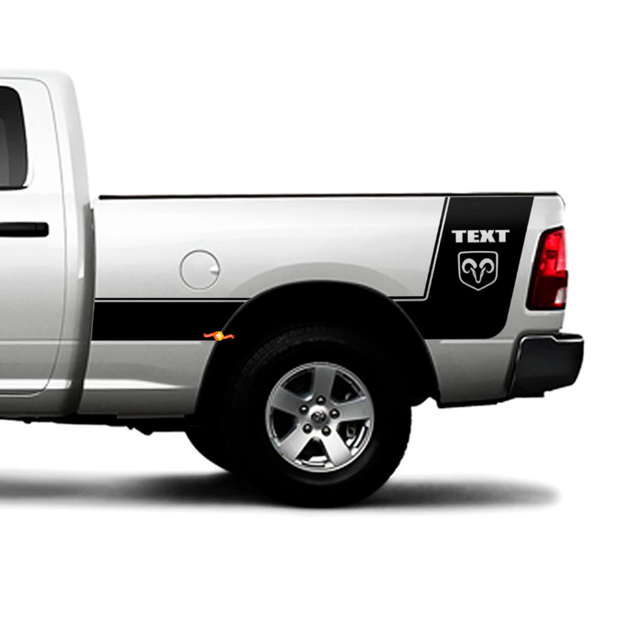 Hemi Logo Custom Streifen Seitenwand Vinylaufkleber für Dodge Ram 1500