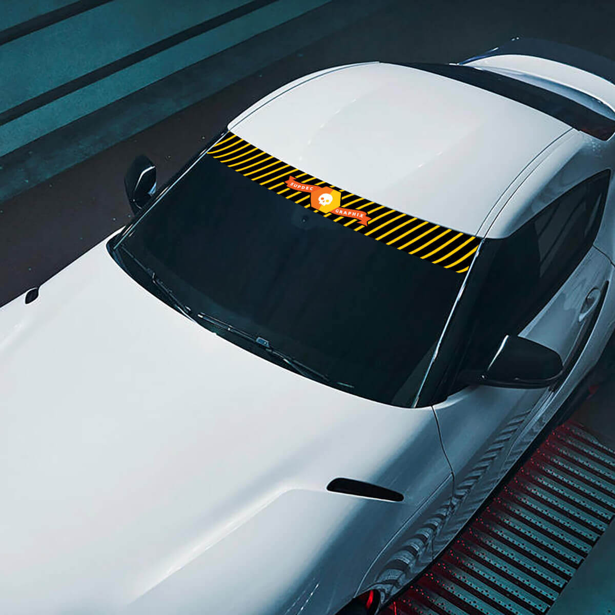 Windschutzscheiben-Markenlogo SupDec Graphix Aufkleber Aufkleber Grafik Vinyl
