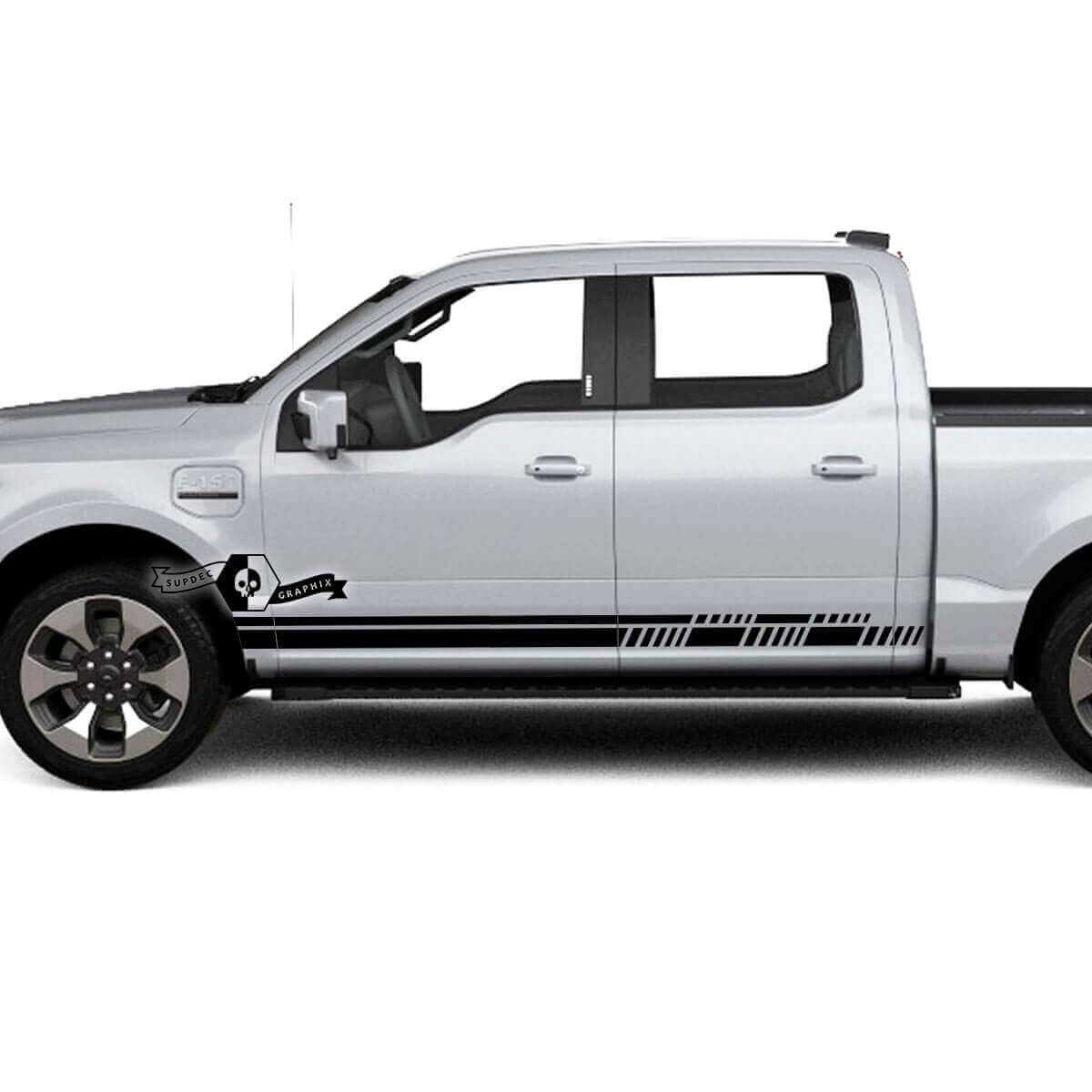 Lightning Schweller-Streifen Karosserieaufkleber Grafik Vinylaufkleber für Musclecar truck Lightning
