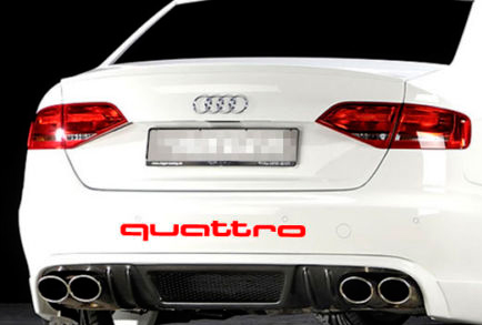 Audi Quattro Kofferraum Aufkleber Aufkleber Logo A4 A5 A6 A8 S4 S5 S8 Q5 Q7 TT