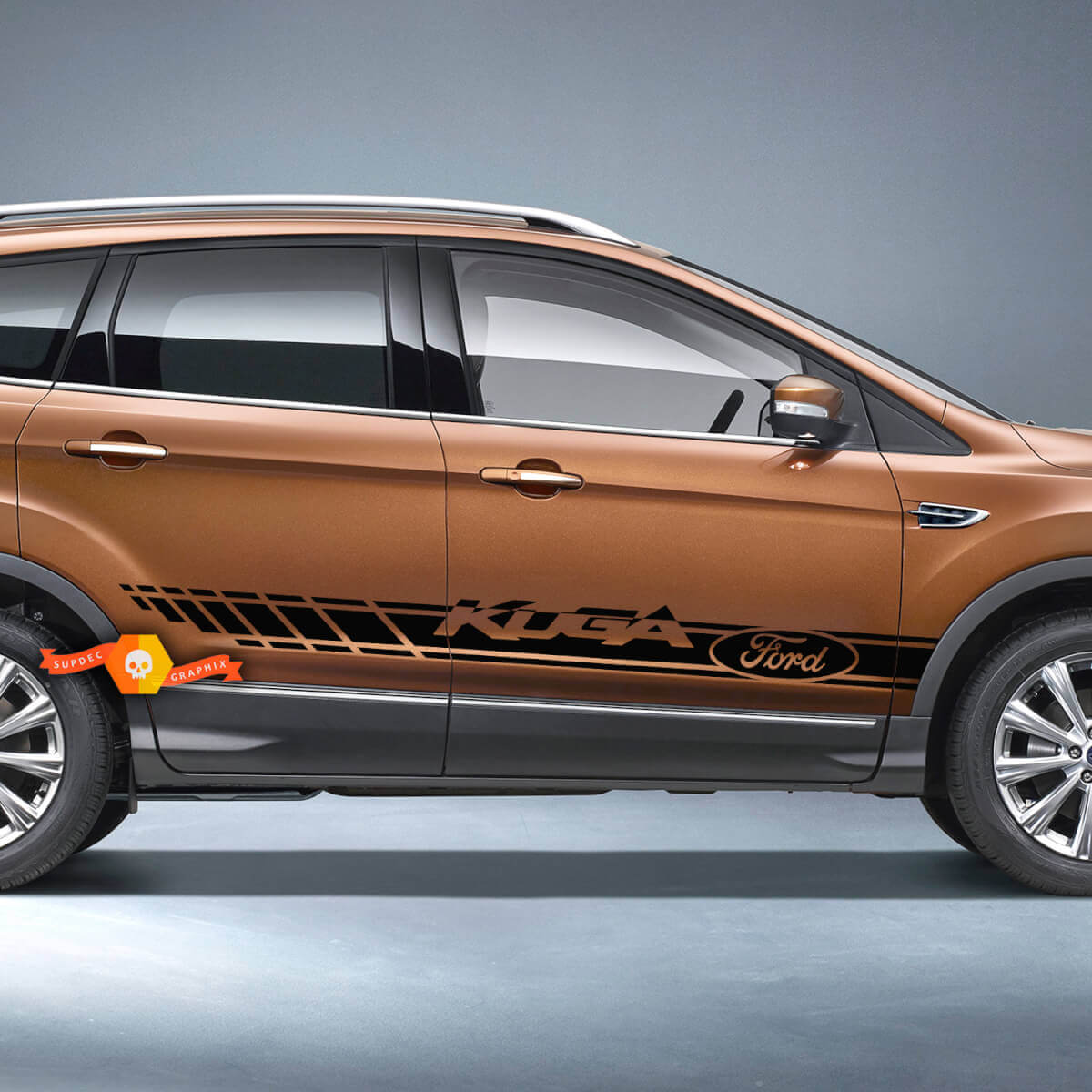 Paar Ford Seitenstreifen Karosserietüren Aufkleber Vinyl Grafikaufkleber Ford Kuga
