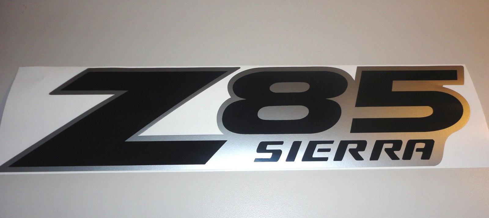 2 GMC Z85 Sierra Factory Style Decals Aufkleber Schwarz Silber LR
