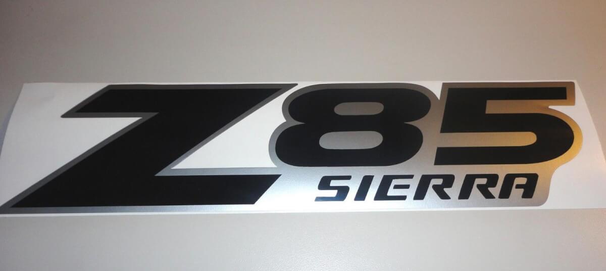 Z85 Sierra Vinylaufkleber im Originalstil für GMC Sierra