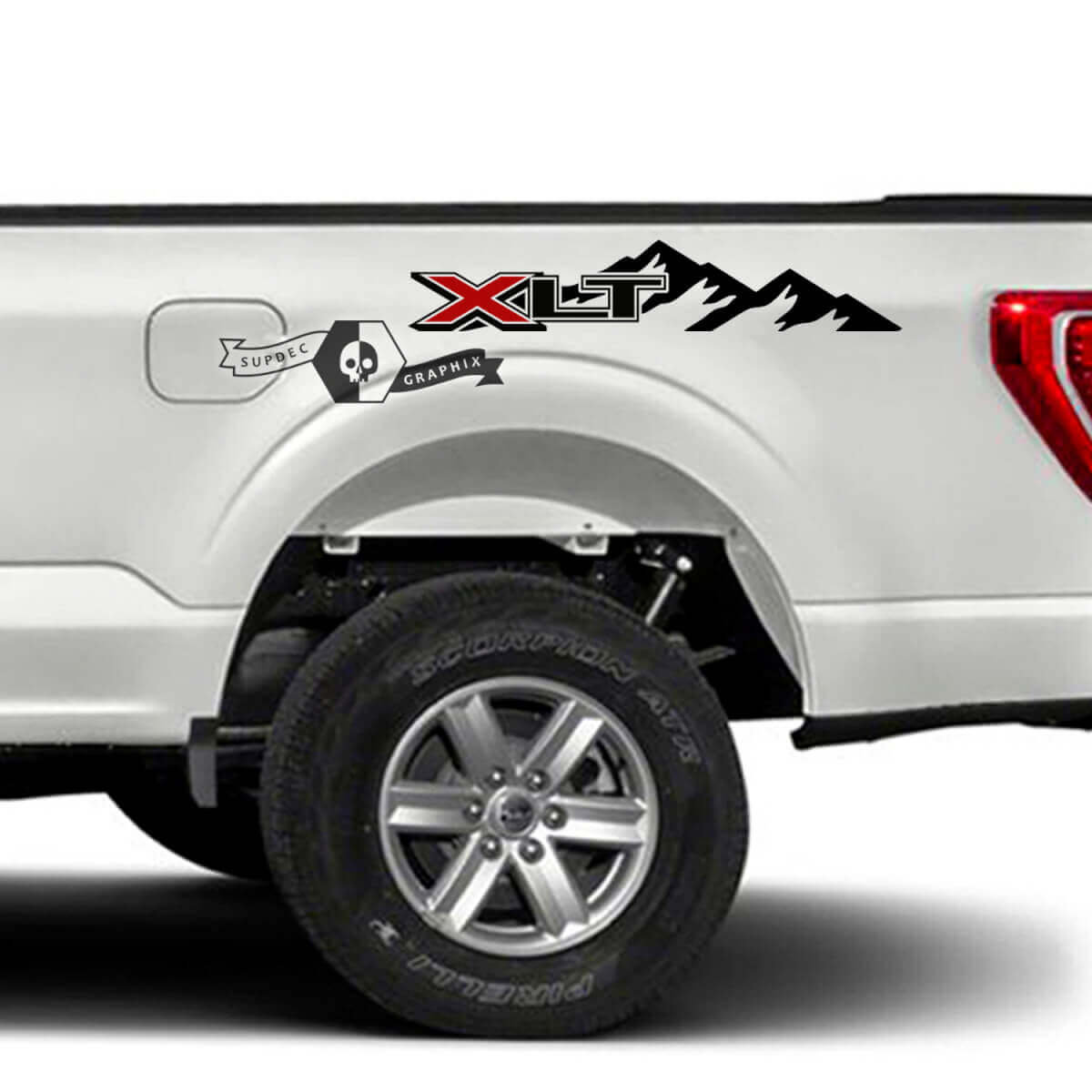 XLT Logo Mountains Seitenwand Vinyl-Aufkleber-Set für Musclecar Truck XLT
