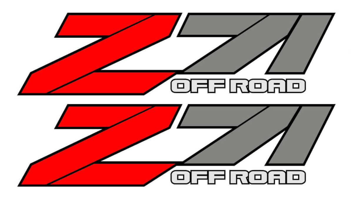 Z71 Offroad Vinyl-Aufkleberset für Chevy Silverado GMC Sierra