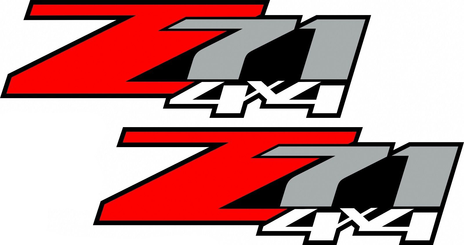 2 Chevy Z71 Off Road 4x4 LKW Aufkleber / Aufkleber X2