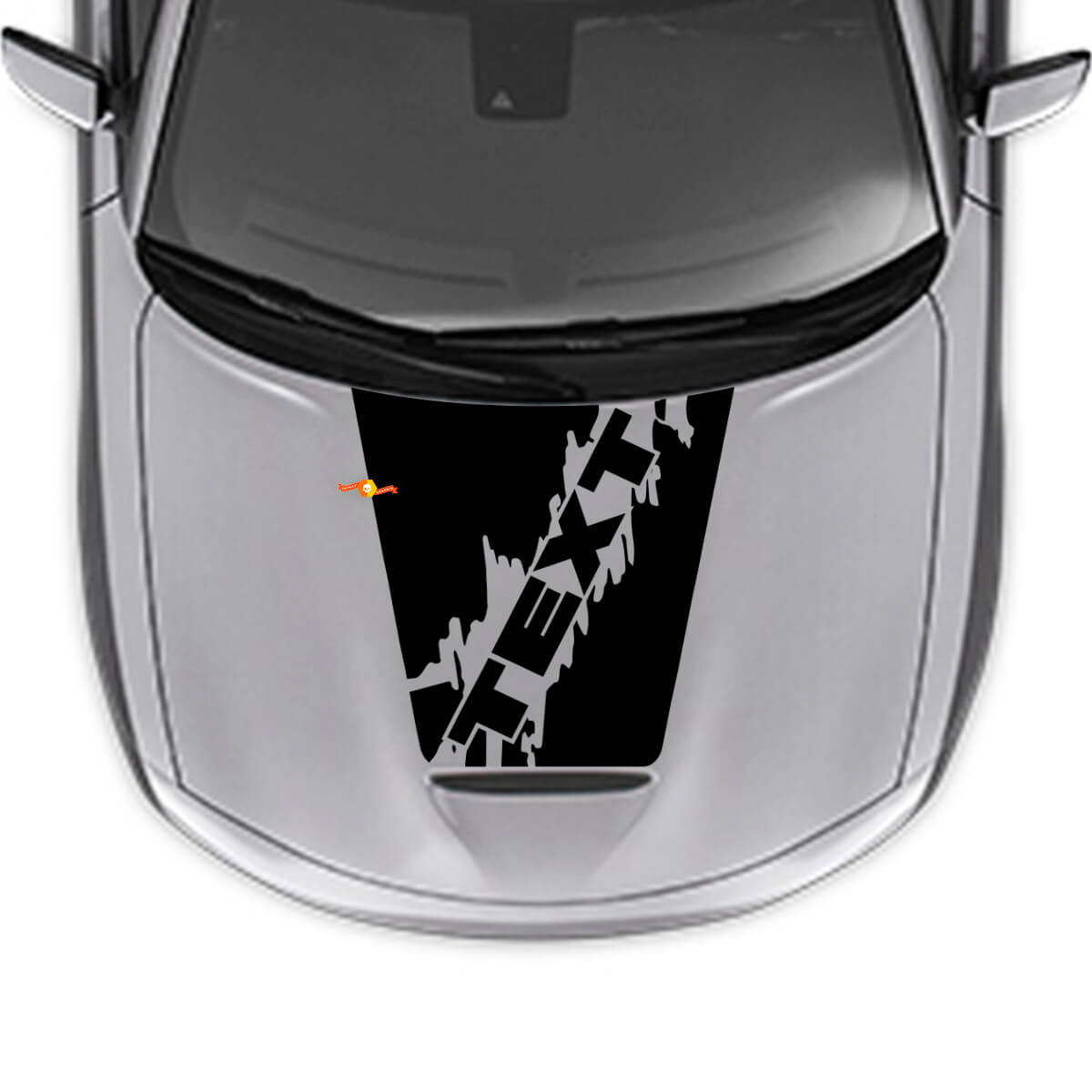 Blackout Custom Text Motorhauben Vinylaufkleber für Dodge Charger 2015-2024