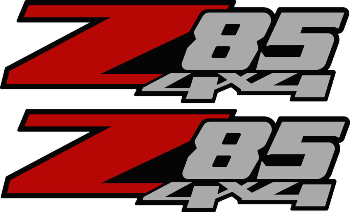 2 - Z85 4x4 Chevy Aufkleber Aufkleber Teile für Silverado GMC Sierra Z71 Stil