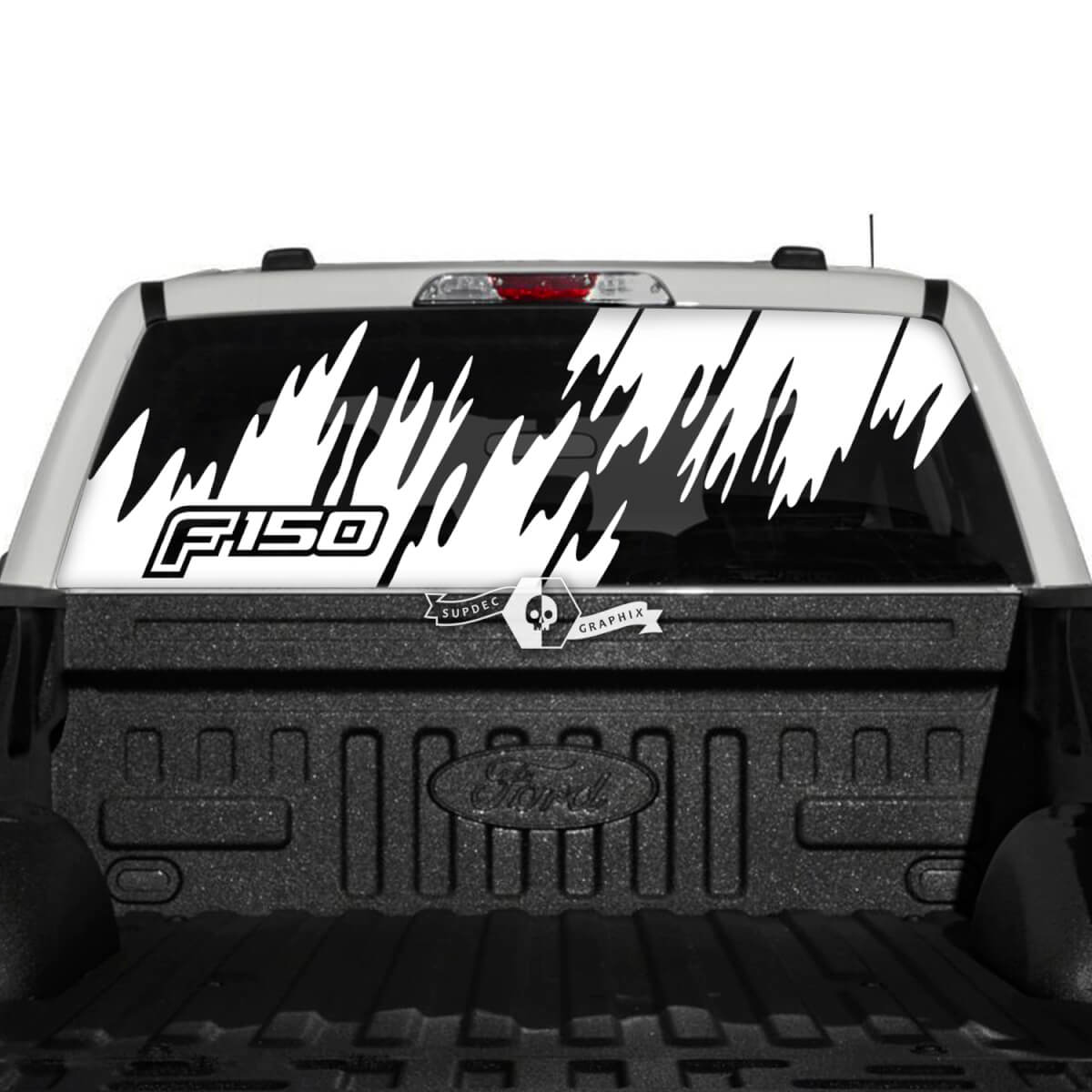 Ford F-150 XLT Pick-up Truck Heckscheibe Splash Mud Graphics Seitenaufkleber Aufkleber
