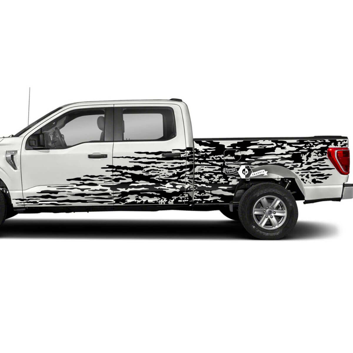 Paar Ford F-150 XLT Seitentüren Logo Splash Mud Graphics Seitenaufkleber Aufkleber
