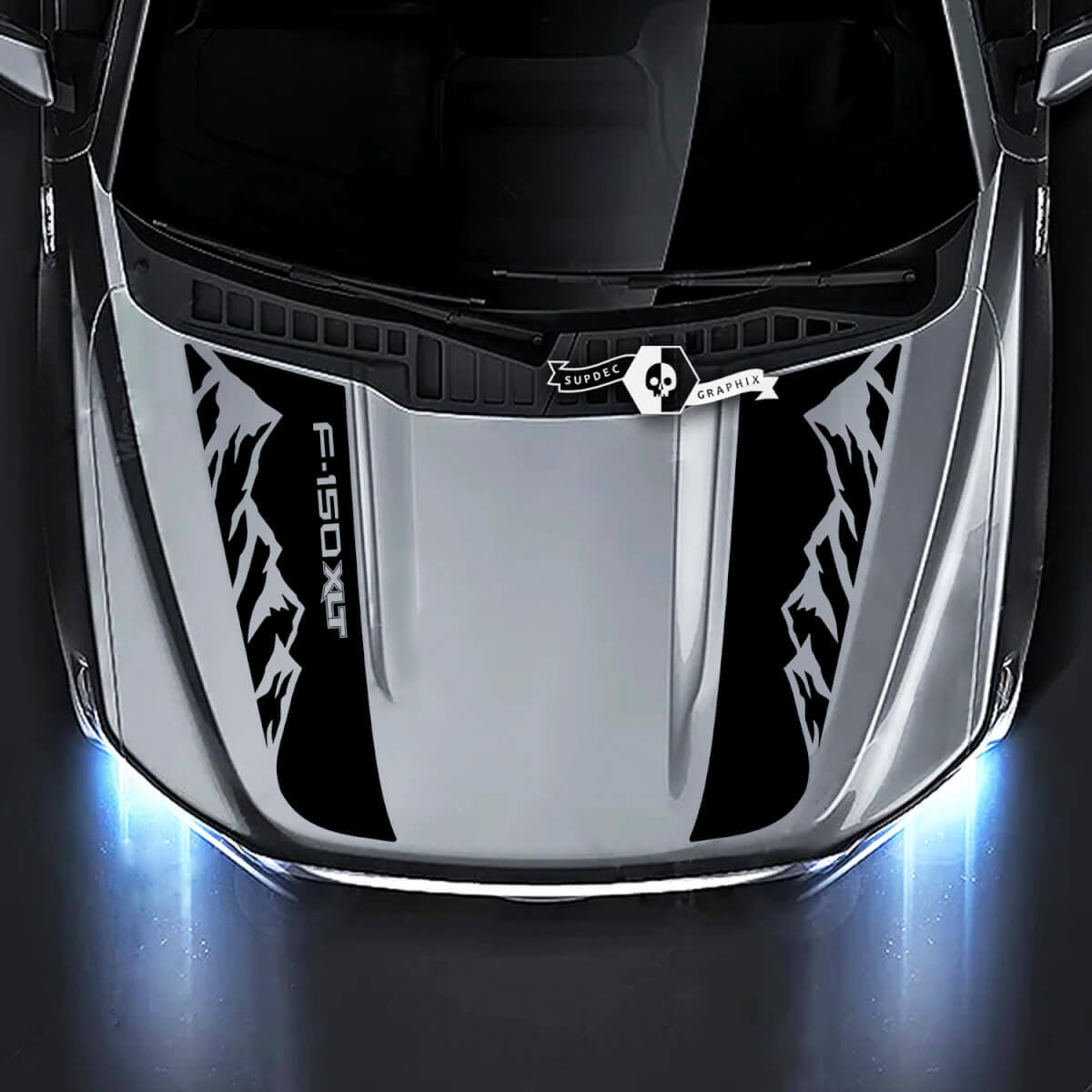 Motorhaube Berg Grafik Aufkleber Sticker 2 für Ford F-150 XLT