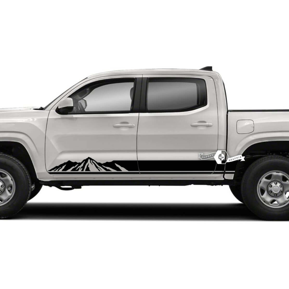 Paar Toyota Tacoma SR5 Rocker Panel Mountain Side Vinyl Aufkleber Grafikaufkleber
