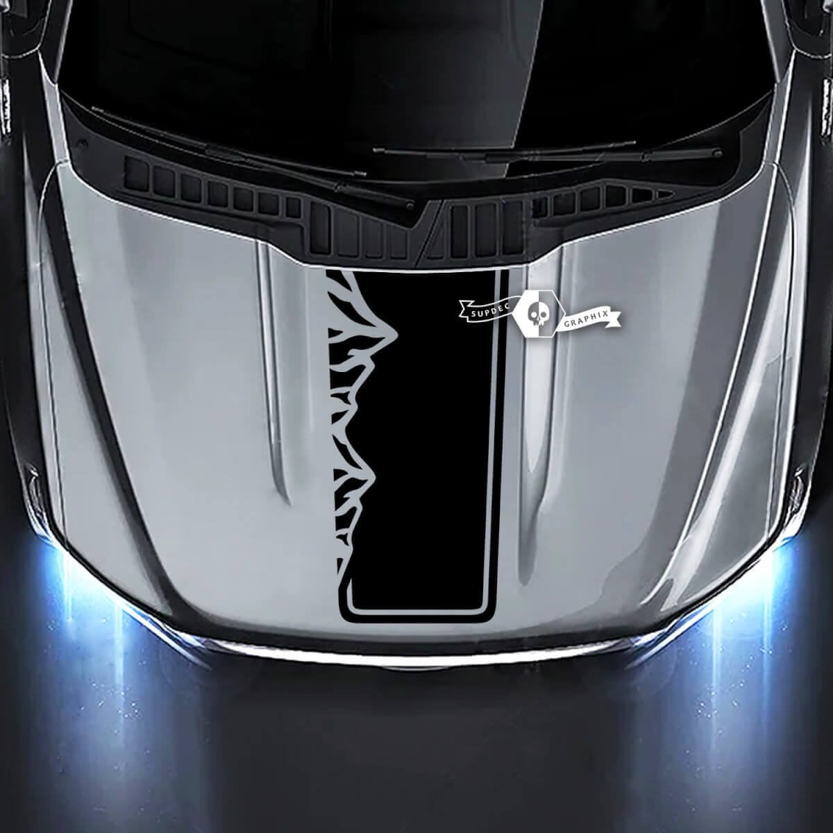 Ford F-150 XL XLT STX LARIAT Hood Trim Mountains Graphics Decals Sticker
