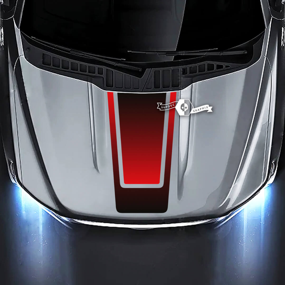 Ford F-150 XL XLT STX LARIAT Hood Trim Gradient Graphics Decals Sticker
