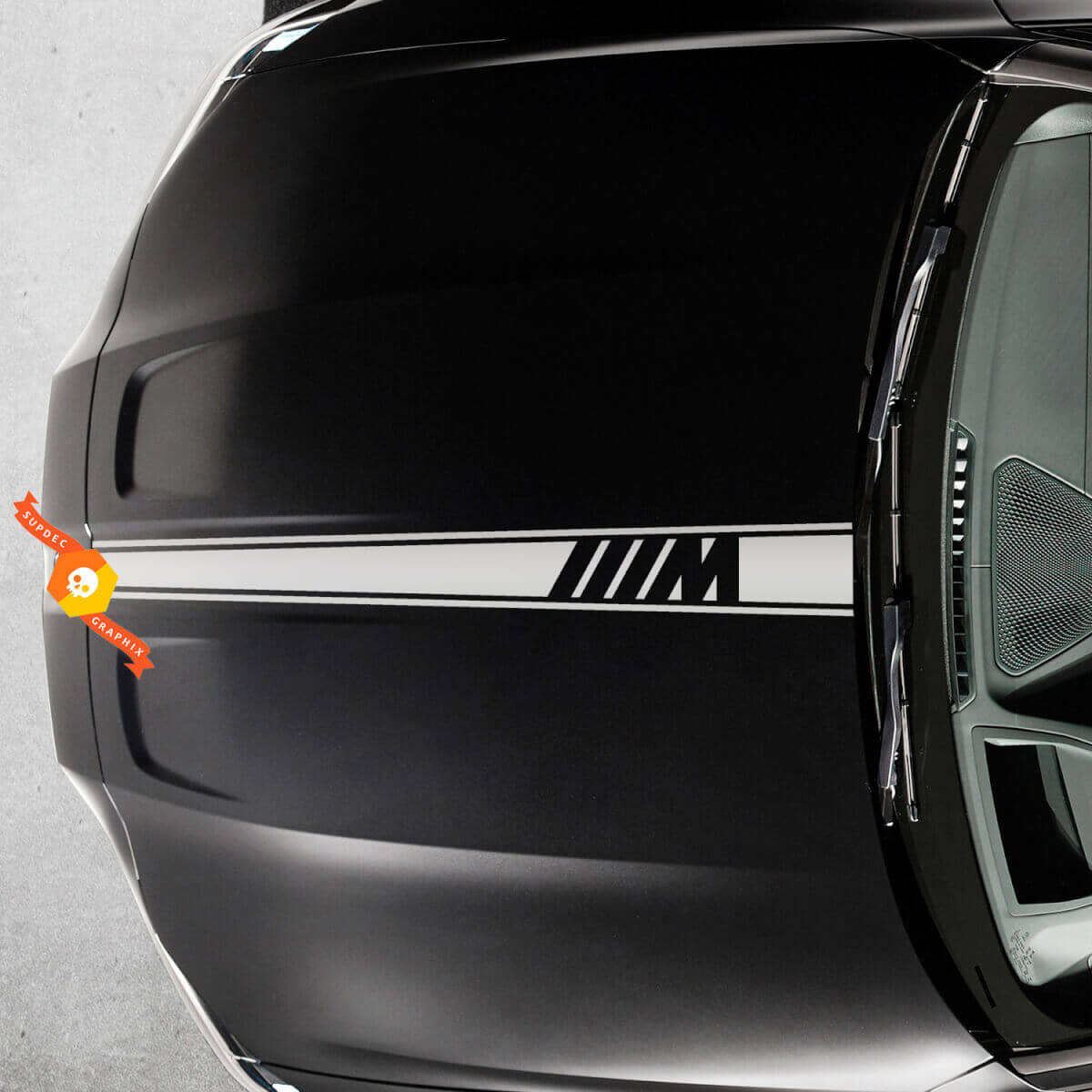 2021+ BMW M4 M3 G80 G82 G83 M Logo Hood M Color Center Cut Vinyl Aufkleber Aufkleber
