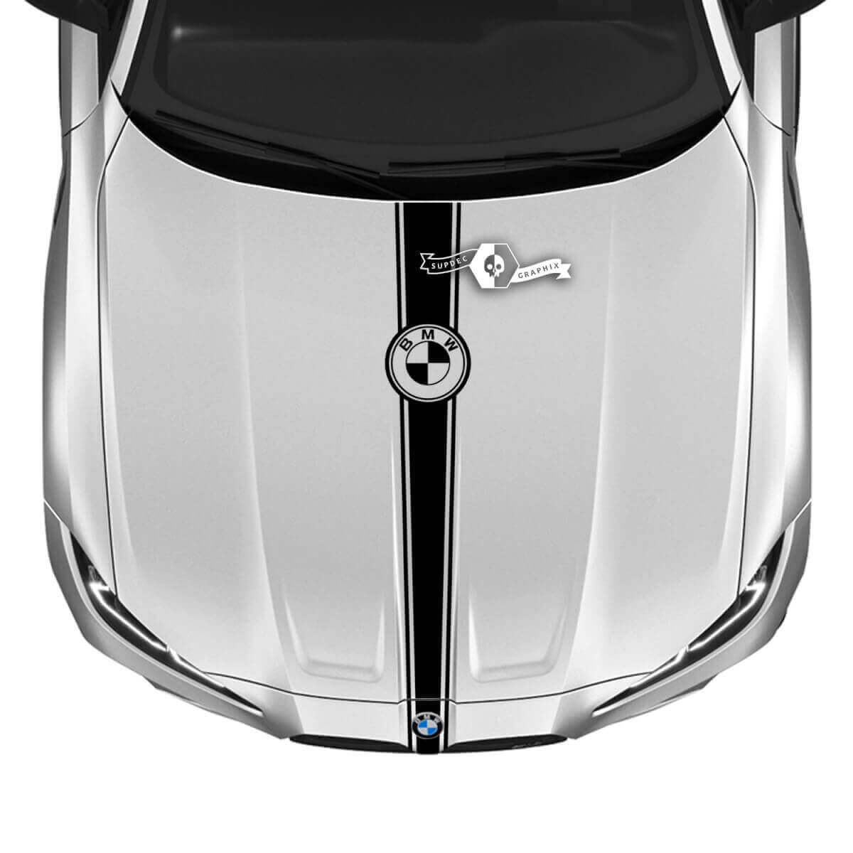 Zentraler Haubenstreifen Vinylaufkleber für 2021+ BMW M3 M4 G80 G82 G83