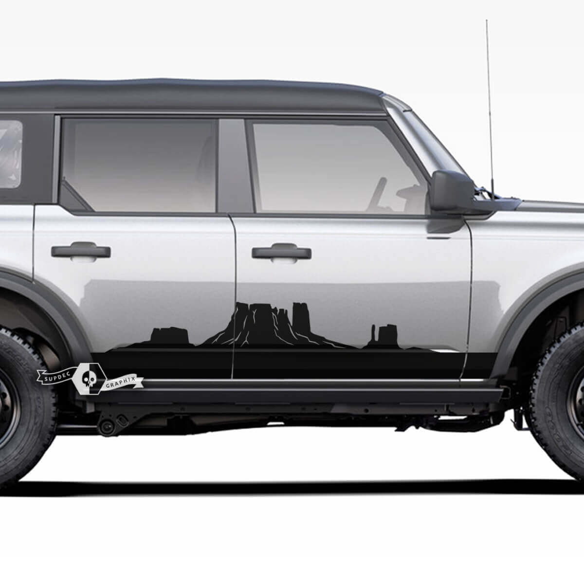 Paar Rocker Panel Side Monument Valley Aufkleber Sticker 2 für Ford Bronco