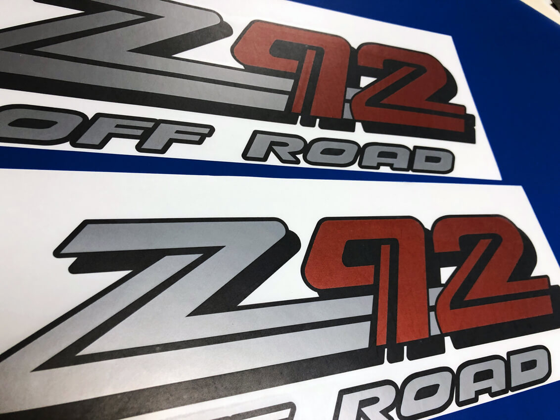 Z92 Offroad Vinyl Aufkleber Set für GMC Sierra Yukon Canyon