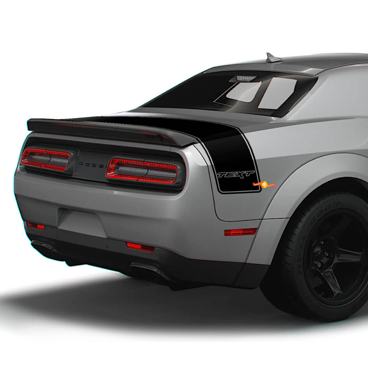 Individuelle Text-Aufkleber für Heckkofferraum-Streifen aus Vinyl für Dodge Challenger