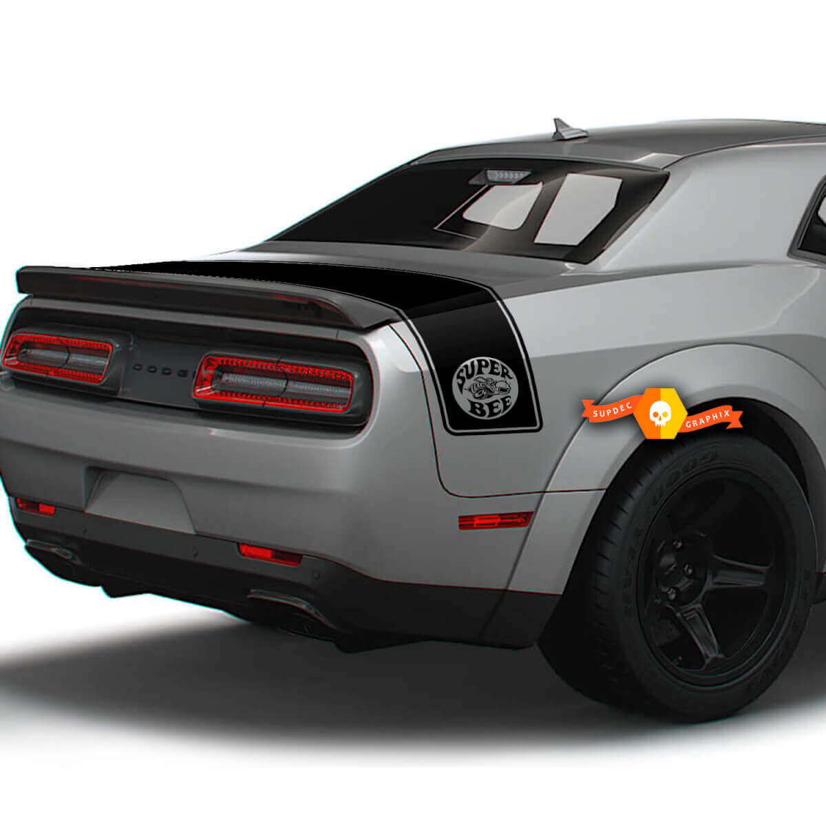 Super Bee Style Kofferraum Heckstreifen Vinyl-Aufkleber für Dodge Challenger