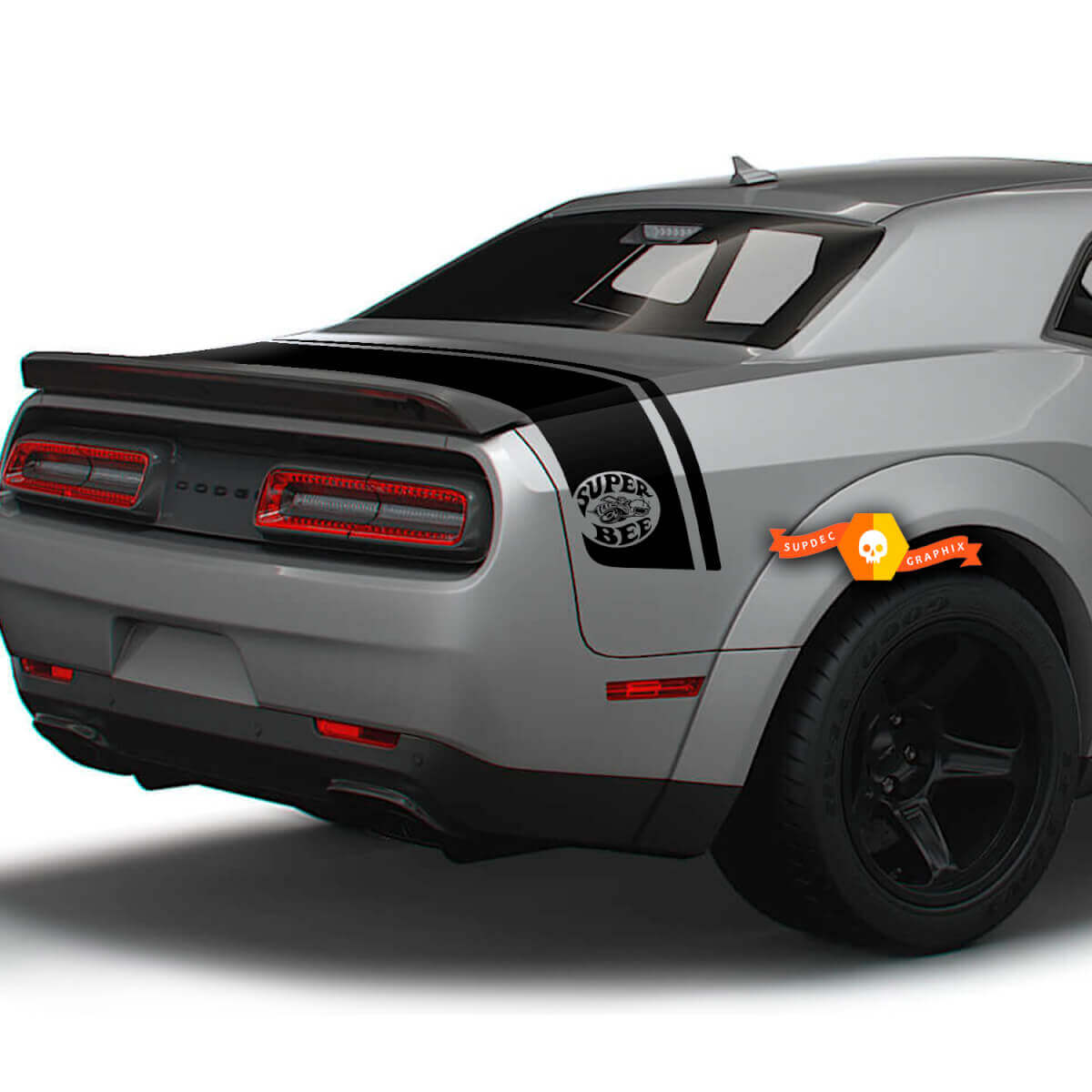 Super Bee Style Kofferraum-Heckstreifen Vinyl-Aufkleber für Dodge Challenger