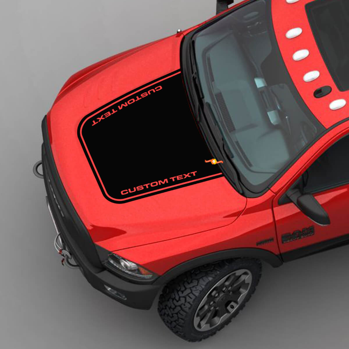 Motorhauben-Vertikalstreifen-Aufkleber aus Vinyl für Dodge Ram 2500 Power Wagon