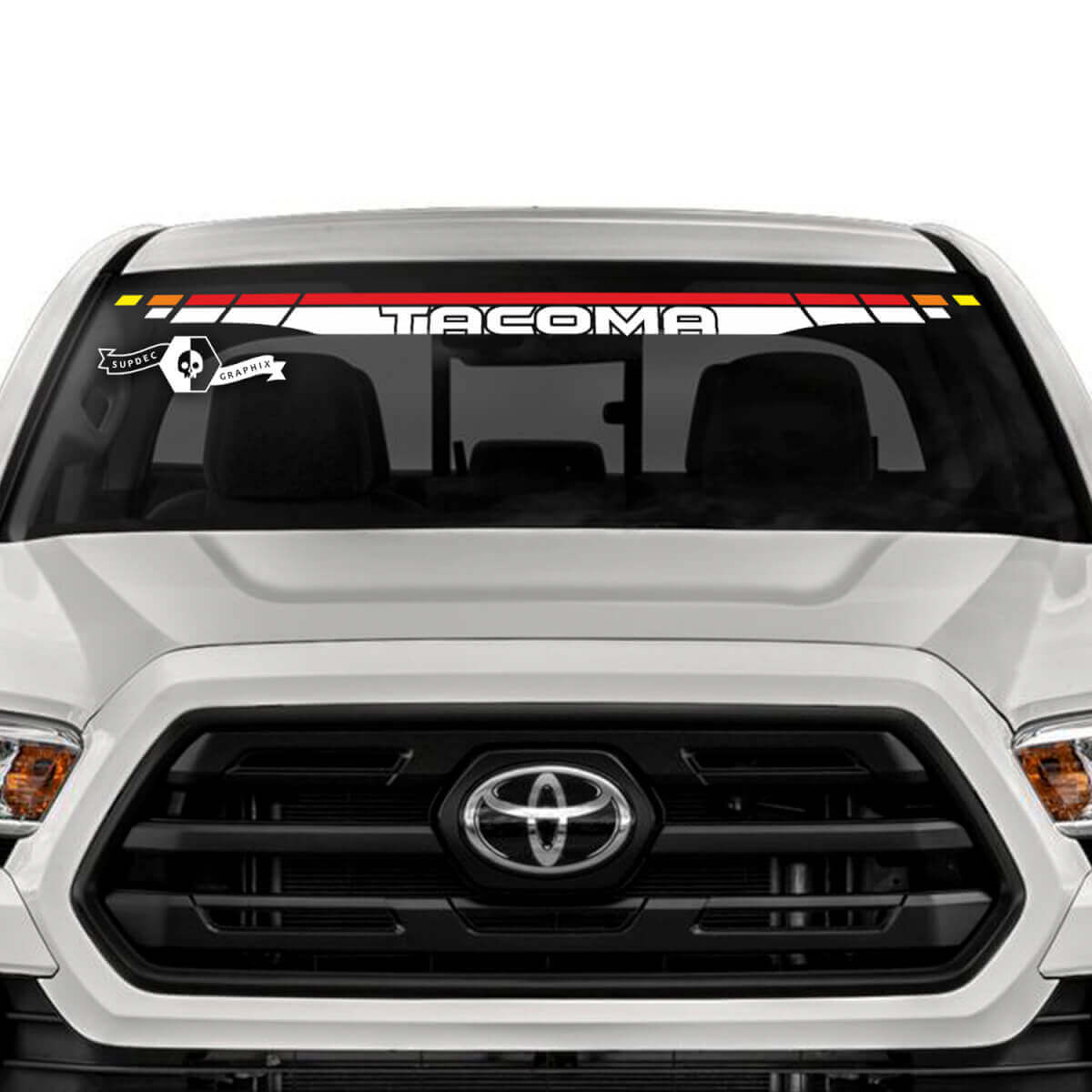 Toyota Tacoma SR5 Windschutzscheibenlinie SunSet Colors Vinyl Aufkleber Grafikaufkleber
