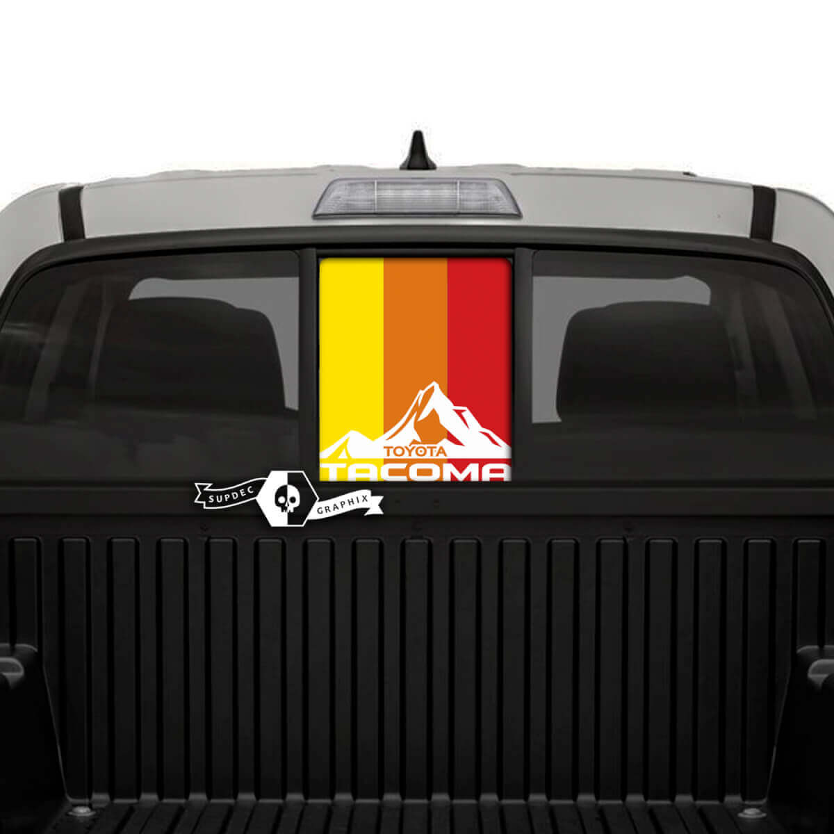 Mountains Sunset Vintage Heckscheiben Vinyl Aufkleber Grafik Sticker 2 für Toyota Tacoma SR5