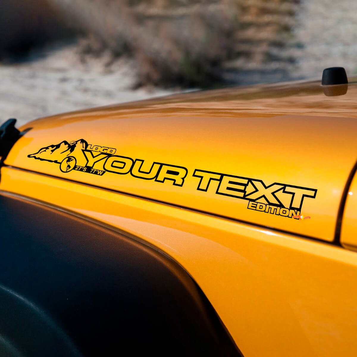Travel Style Hauben Vinylaufkleber für Jeep Rubicon Wrangler Sahara