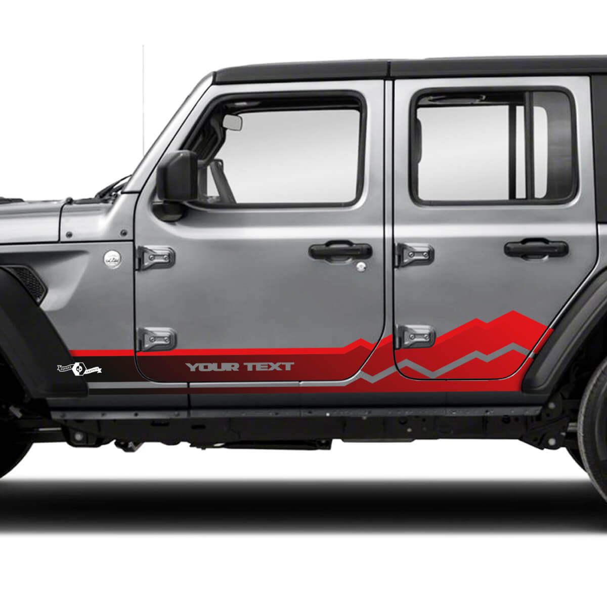 Mountains Doors Seitenstreifen Vinylaufkleber Aufkleber Farbverlauf für Jeep Wrangler
