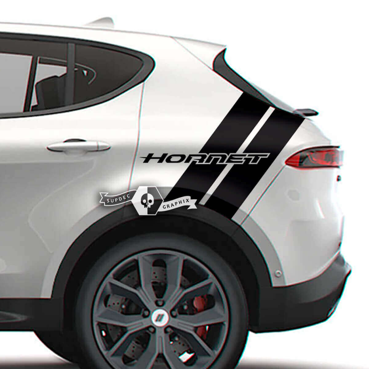 Doppelte hintere Seitliche Streifen Vinylaufkleber für Dodge Hornet RT GT